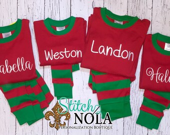 Christmas Pajamas, Pajamas, SHIpS FAST! Monogrammed Christmas Pajamas, Christmas Gown, XMAS Pajamas, Monogrammed XMAS Pajamas, Monogramm