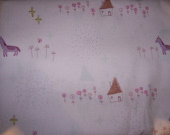 Yuwa Megumi Sakakibara Pink Uma Japanese fabric 1/2 Yard