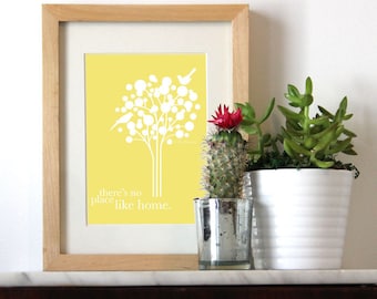 No Place Like Home Bird Print 8x10, 5x7