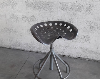 Vintage industrial stool tractor seat