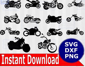 Motorcycle svg, Motorcycle Clipart, biker SVG, SVG Files for Silhouette Cameo, cricut cut file, dxf, chopper, motorcycle art, transportation