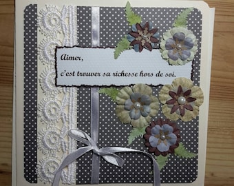 Card all occasions, ribbons, lace and philosophy...