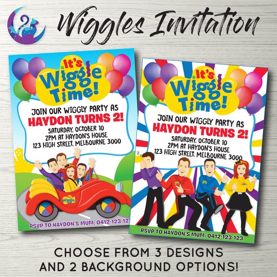 Wiggles Invitation Wiggles Invite Wiggles Birthday