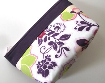 Floral Zipper Makeup Bag Zipper Pouch Small Makeup Pouch Cosmetic Bag