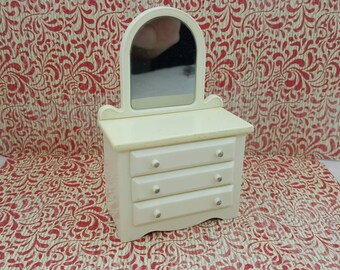 Fisher Price Vanity Toy Dollhouse 1978 1979 Hard Plastic Bedroom Furniture
