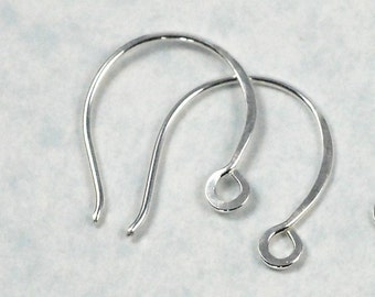 Sterling Silver Hammered Handmade Ear Wires: 3 pair