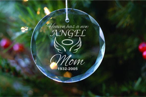 Personalized Glass Crystal Ornament In Memory of Christmas