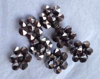 Antique small cut steel buttons