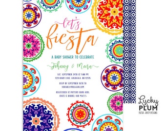 Fiesta Baby Shower Invitation / Couples Baby Shower Invite / Mexican Baby Shower Invitation / Coed Printable Digital FT01