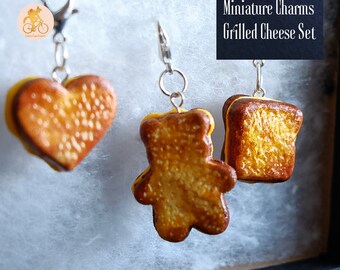 Grilled Cheese Miniature Charms - Handmade for bracelets, necklaces, and trinkets