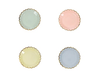 Toot Sweet Pastel Canape Paper Plates by Meri Meri, Party Supplies, Tableware
