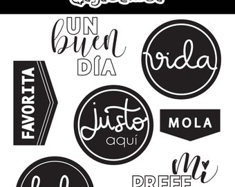 Pack de sellos de alta calidad en español. "INSTANTE"