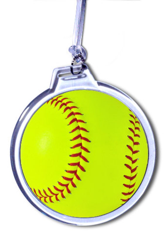 Girls Softball Bag Tag Personalized 2 Size Choices