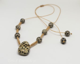 Dalmatian Jasper pendant necklace