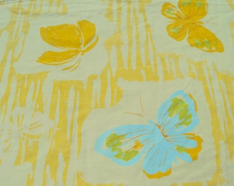 Cute Yellow Butterfly Twin Fitted Sheet