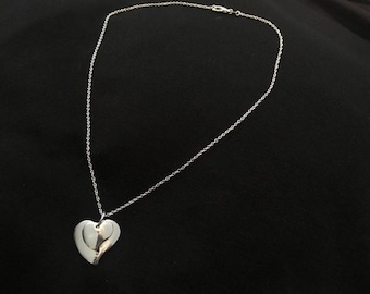 Set of hearts pendant necklace