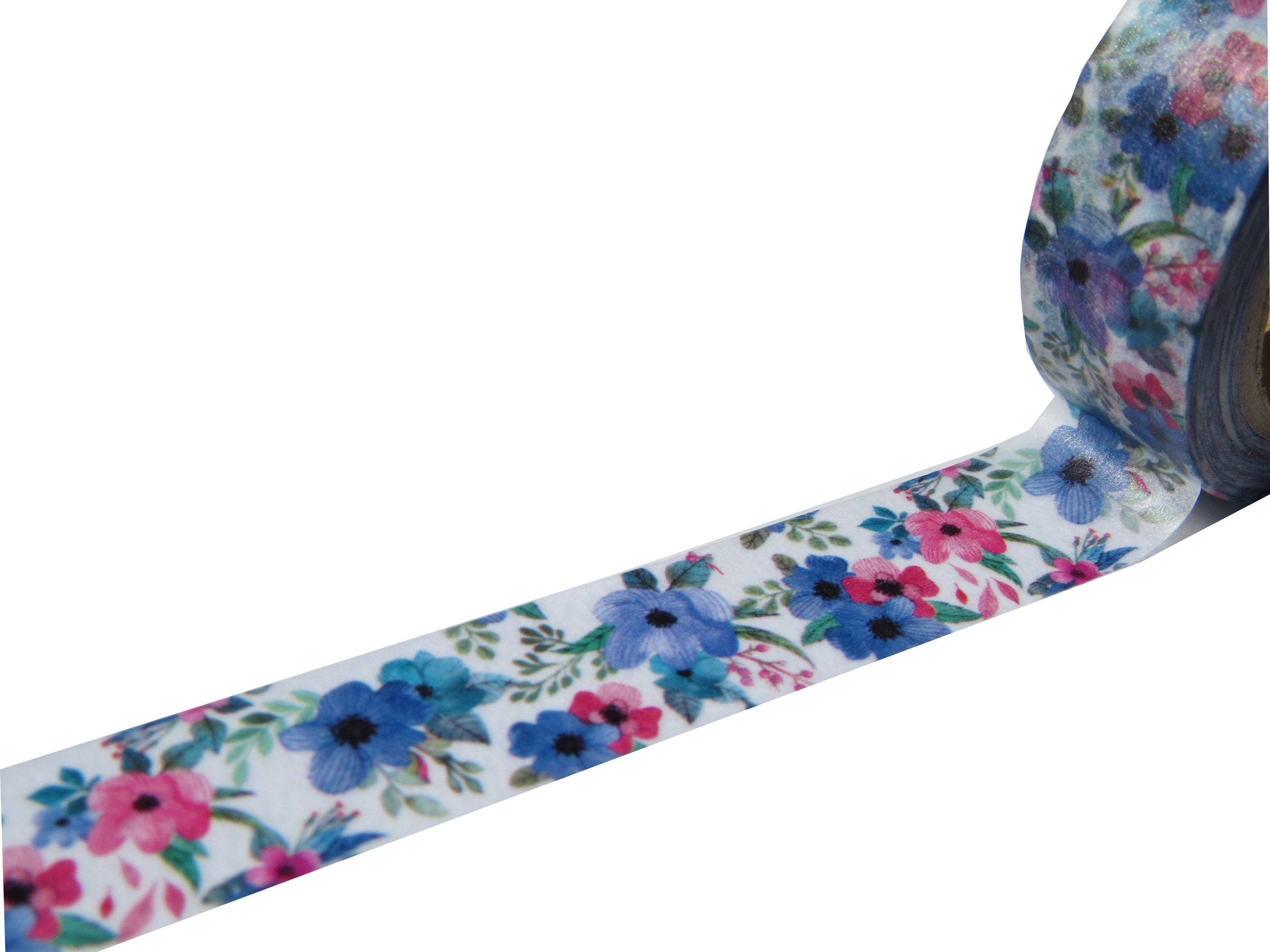 Blue Floral Washi TapeBlue Flower Masking TapePretty Planner