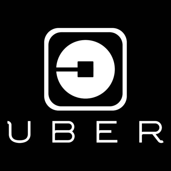 UBER Vinyl DECAL car window sticker Sign windshield Logo