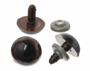 Set of two secure eyes, 10 mm, blue or brown