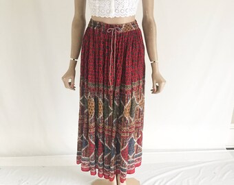 Vintage 80's Gauze Cotton India Skirt