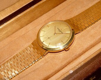 Mens 18kt Gold Vacheron Constantin Wristwatch W Watch Box 18k