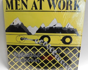 Men at Work - Business as Usual Vintage Vinyl Record Album lp New wave Reggae Rock and Roll Pop FC 37978 Columbia 1981 EX/EXC+ Shrink