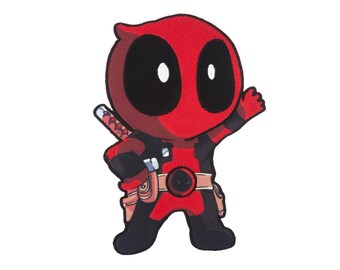 Deadpool Iron On Applique, Genuine Marvel Iron On Patch, Deadpool Applique, Deadpool Patch, Superhero Applique, Kids Patch