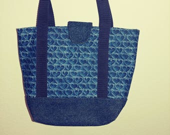 Hearts And Denim Totebag or Purse