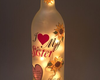Sister Wine Bottle Light