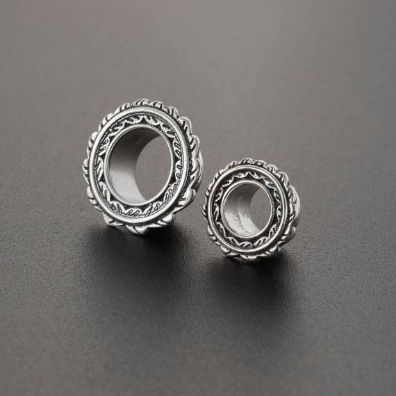 Unique Silver Feather Ear Gauges . 6g 2g 0g 00g 000g unique