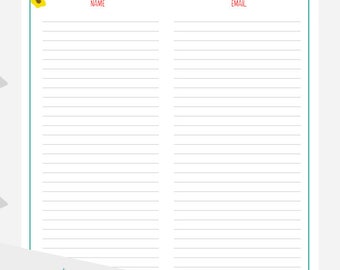 printable email list signup form