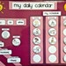 Daily Kids Magnet Calendar Schedule Activity &amp; Chore Chart