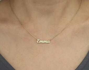 Personalized Name Necklace Gold Name Necklace Custom Name Necklace Gift For Her Plate Necklace Jewelery Necklaces Jewelry Mother's Day Gift