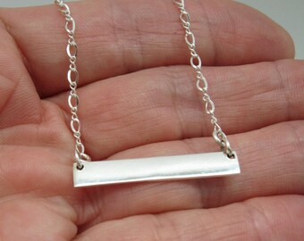 RESERVED SPECIAL ORDER for Shawna, Sterling Silver Horizontal Bar Necklace