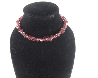 Rhodolite Garnet and sterling silver bracelet