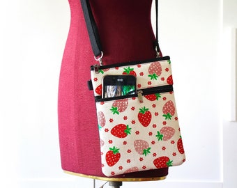 Small cross-body bag, Travel cell phone purse, Smart phone purse, Passport bag, Small travel bag