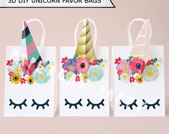 boy unicorn favor bags unicorn birthday unicorn party