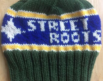 Street Roots Portland knit hat