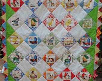 Ducks In A Row - Baby Quilt 36" x 48"