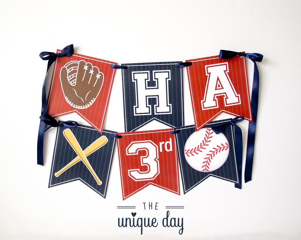 baseball birthday banner happy birthday banner printable