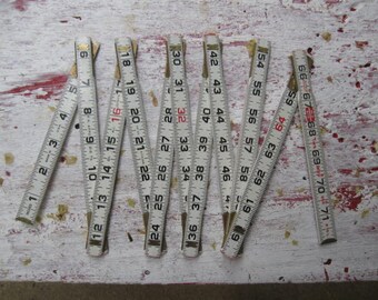 Lufkin Red End Wood Folding Ruler Two Way Ruler Vintage Folding Ruler