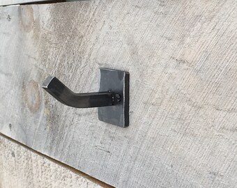 iron robe hook, wrought iron hook, towel hook, robe hooks, bathroom hooks, mudroom hooks, metal hooks, metal hanger, wall hanger, blacksmith