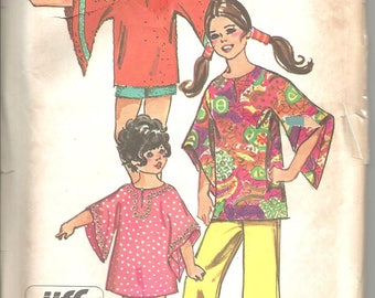 Simplicity 9343 vintage uncut size 10 girls top and pants