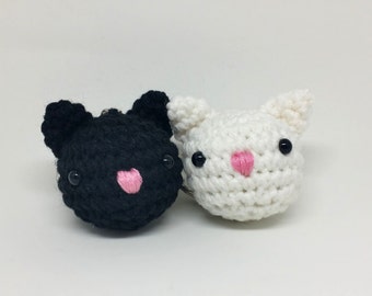 Crochet Cat Amigurumi Keychain -Ready To Ship