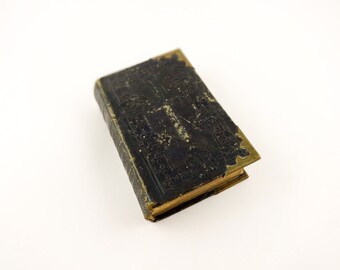 Prayer Book French Leather Bound Brass Corners 1861 Paroissien Catholic Devotional Missal