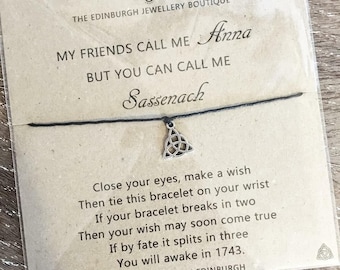Personalised Inspired by Outlander Sassenach Wish Bracelet