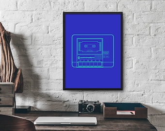 Commodore Computer C64 VIC20 1530 Cassette Tape Drive Poster Art Print