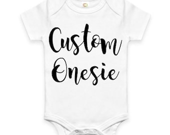 Custom Hand Lettered/Designed Baby Onesie Custom Baby Onesie - Custom Onesie - Baby Onesie - Coming Home Outfit - Baby Gift -