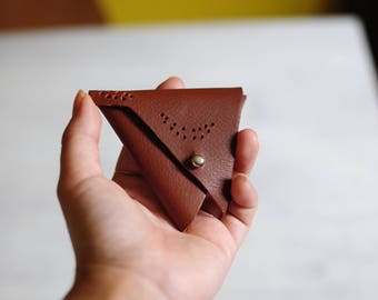 Handmade Leather Moon Coin Purse