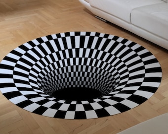 The 3D Digital Printing Illusion Hole carpet Rug,Pad ,Mat HIT !